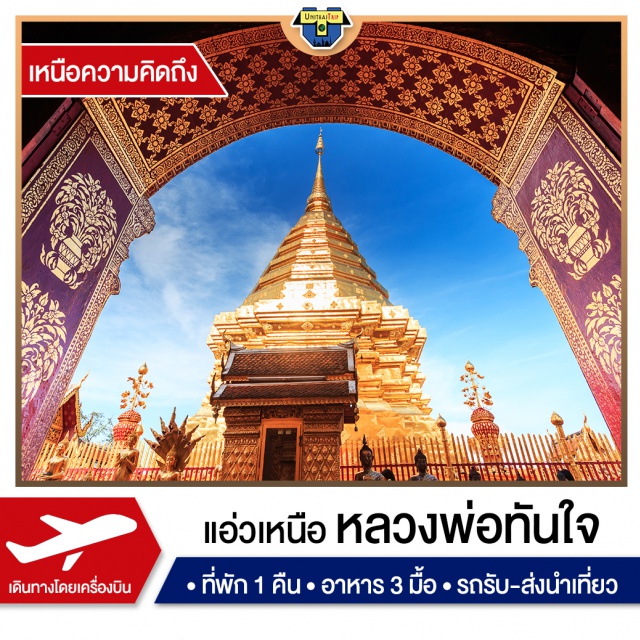 เชียงใหม่ หลวงพ่อทันใจ วัดพระธาตุดอยสุเทพ ม่อนแจ่ม ถนนนิมมานเหมินทร์ เที่ยวภาคเหนือ สายมู เสริมบุญ ไหว้พระธาตุดอยสุเทพ โชคดี ร่ำรวย
- วัดพระธาตุดอยสุเทพฯ
- จุดชมวิวดอยม่อนแจ่ม
- วัดพระธาตุดอยคำ
- วัดอุโมงค์
- ช้อปปิ้งถนนคนเดิน ตลาดวนัสนันท์