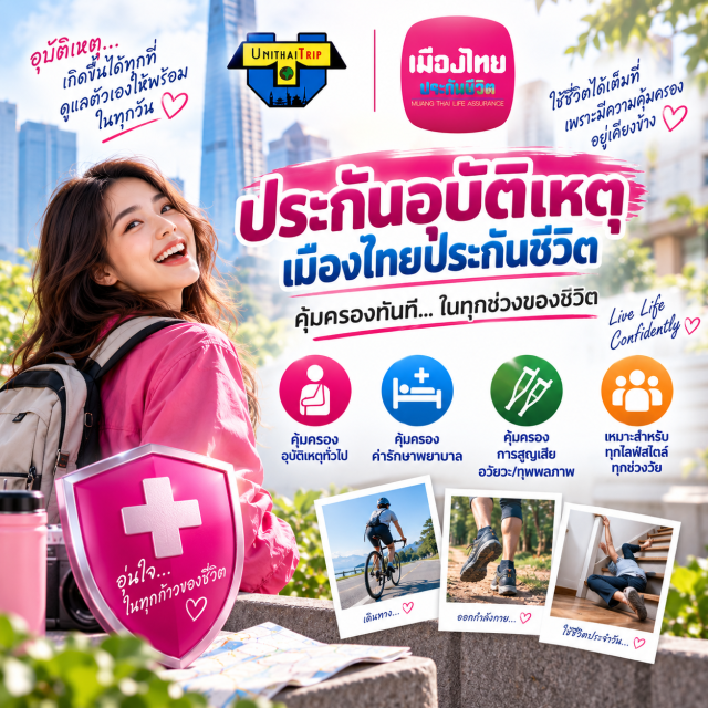 แผนประกันอุบัติเหตุในประเทศ เมืองไทย ประกันภัย เลือกแผนประกันภัยตามที่ท่านเลือกได้เลย