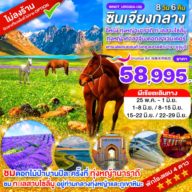 อูรูมูฉี ซินหยวน นาราถี ซินเจียงกลาง อี้หนิง ทุ่งหญ้านาราถี ทุ่งดอกลาเวนเดอร์
ทะเลสาบไซลี่มู ทุ่งหญ้าคาลาจุ้น แกรนด์แคนยอนคั่วเคซู ตลาดต้าปาจา อูรูมูฉี#พัก4ดาว