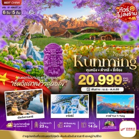 ทัวร์จีน รายละเอียดสั้น: สวนน้ำตกคุนหมิง (Kunming Waterfall Park)ㆍเขาซีซาน (Xishan Mountain)ㆍประตูม้าทองไก่หยก (Golden Horse and Jade Rooster Gate)ㆍเมืองโบราณต้าหลี่ (Dali Ancient Town)ㆍเมืองโบราณลี่เจียง (Lijiang Ancient Town) #มีวันอิสระ #เที่ยวเต็มไม่มีวันอิสระ #ไม่ลงร้านช้อป #ไหว้พระ