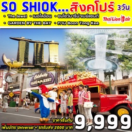ทัวร์สิงคโปร์ บินไฟต์เช้าตรู่ กลับไฟท์ค่ำ ใช้เวลาเที่ยวอย่างคุ้มค่า 
 	**พักโรงแรมมาตรฐานระดับ 3 ดาวมาตรฐาน / FREE WIFI / ปลอดภัย คุ้มค่าและ รวม อาหารเช้าแบบ ABF บริการ
 	เข้าชม GARDEN BY THE BAY 
 	ตะลุยโลกเหนือจินตนาการ ดินแดน มหาสนุก ยูนิเวอร์แซล สตูดิโอ
 	ชมโชว์น้ำพุริมอ่าว Marina , Wonderful Light สุดอลังการ
 	ชมแลนด์มาร์คแห่งใหม่ของสิงคโปร์ ตึกมารีน่า เบย์ แซนด์ โรงแรมหรู+คาสิโนระดับ 6 ดาว
 	ถ่ายรูปคู่เมอร์ไลอ้อน ขอพรเจ้าแม่กวนอิม ช้อปปิ้งออร์ชาร์ด  
 	พิเศษ ! ลิ้มรส ข้าวมันไก่ BOON TONG KEE  และ Song fa บักกุ้ดเต๋ 
 	รวม น้ำดื่มบริการทุกวันวันละ 1 ขวด